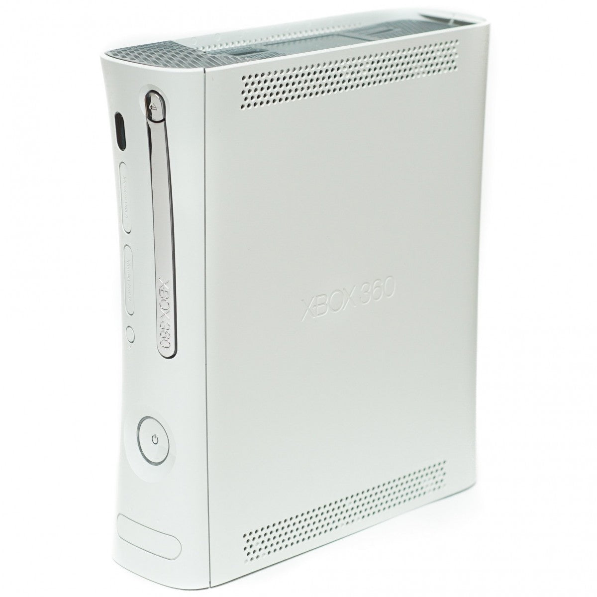Xbox 360 Phat 250GB Console Microsoft Xbox 360 original phat model home video game console with 250GB storage disc drive HDMI output wireless controller support and online gaming capabilities side