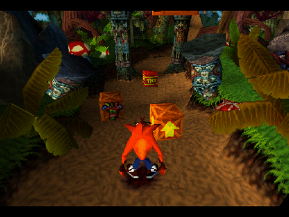 Crash Bandicoot PS1 PlayStation 1 platformer action adventure Naughty Dog mascot game jungle levels spin attack gameplay retro video game Greatest Hits edition gameplay