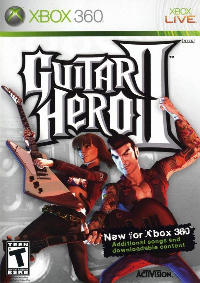 Guitar Hero II cover art for Xbox 360 (X360) music rhythm video game