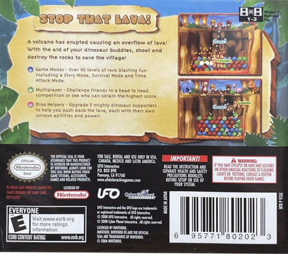 Rock Blast back of case for Nintendo DS (DS) puzzle matching video game