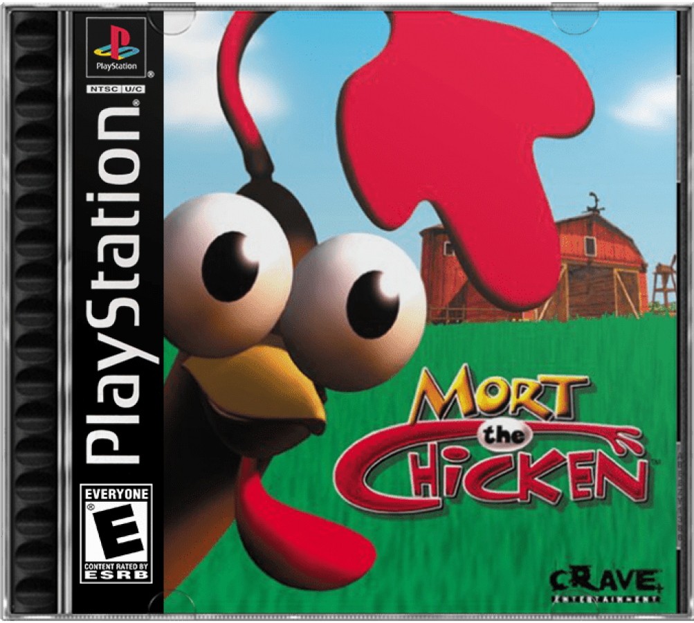 Mort the Chicken cover art for PlayStation 1 (PS1) video game