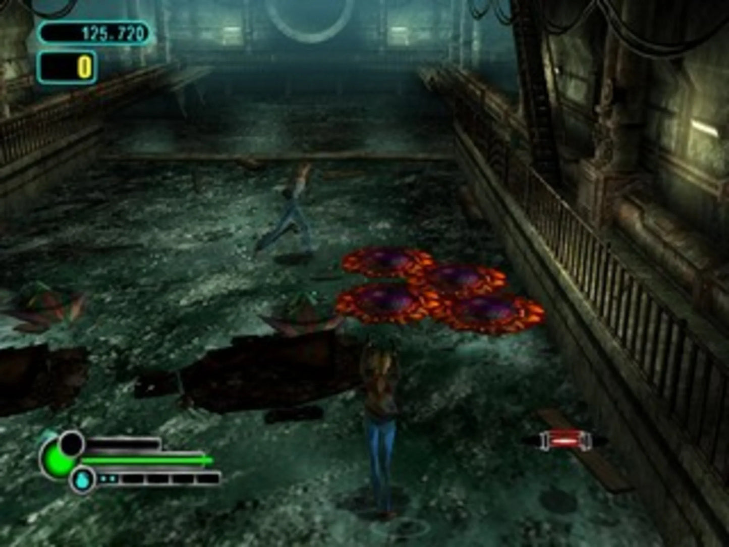 Space Raiders GameCube GC video game, arcade-style shooter, space combat adventure, action gameplay, multiplayer, Nintendo GameCube title gameplay screenshot