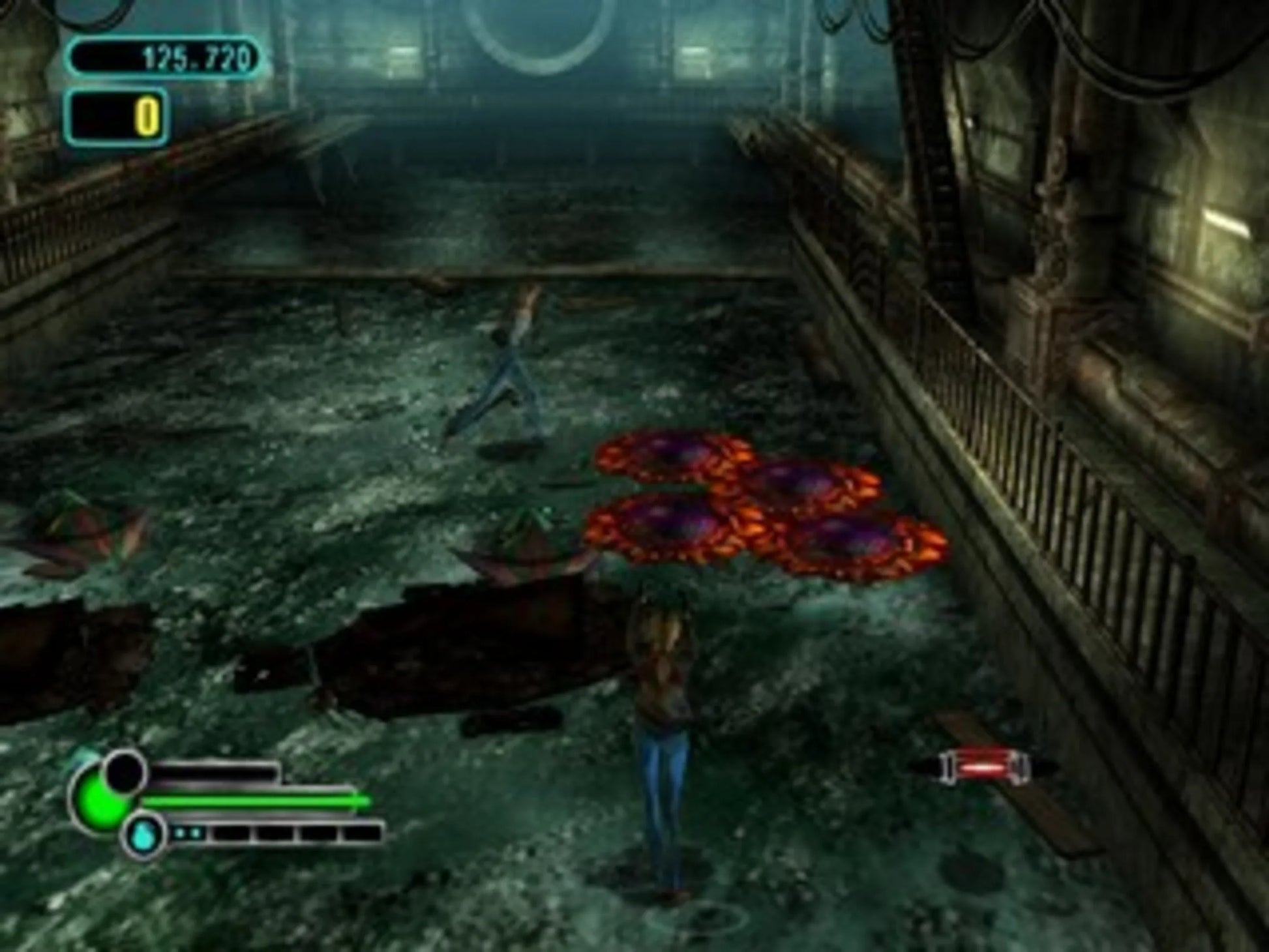 Space Raiders GameCube GC video game, arcade-style shooter, space combat adventure, action gameplay, multiplayer, Nintendo GameCube title gameplay screenshot