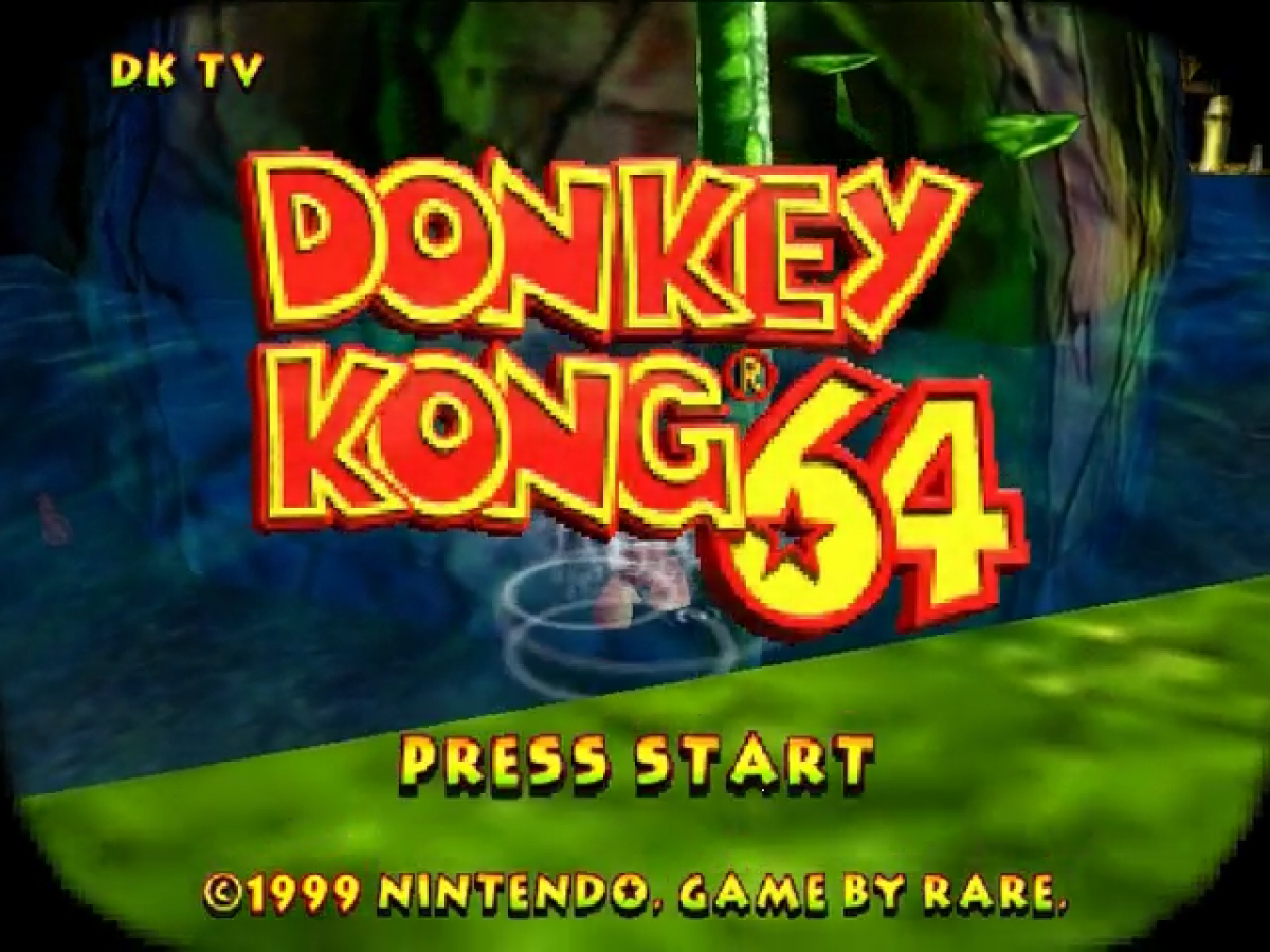 Donkey Kong 64 Title screen for Nintendo 64 (N64) video game