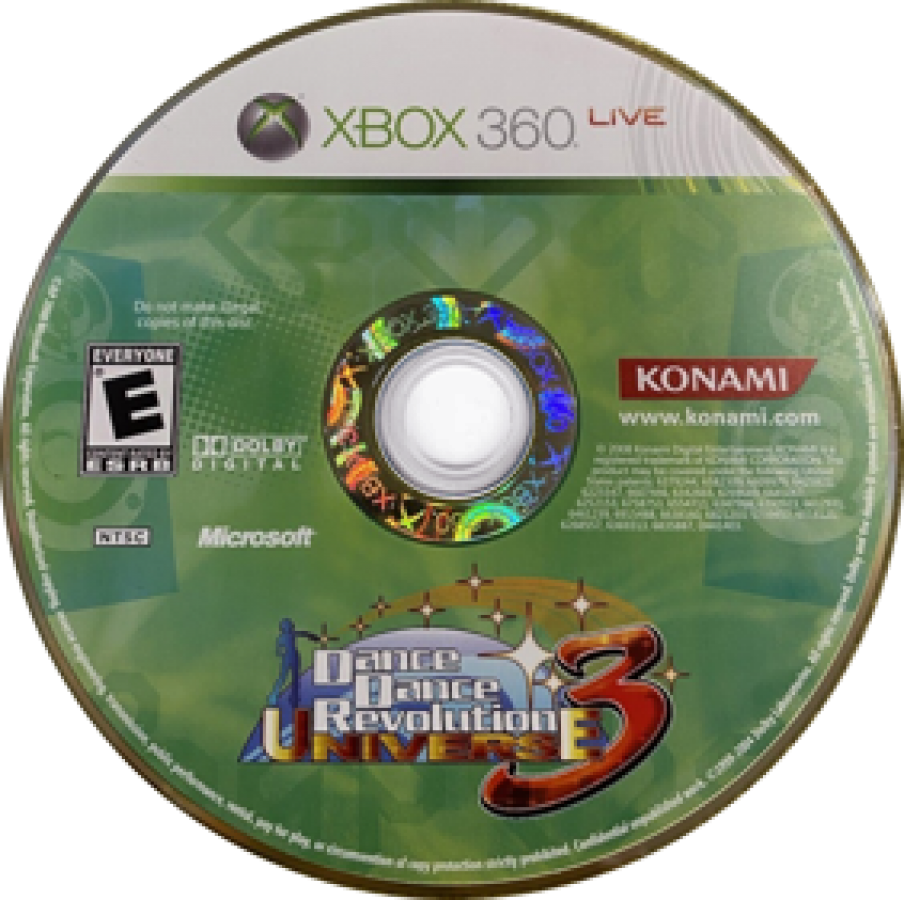 Dance Dance Revolution Universe 3 disc for Xbox 360 (X360) video game