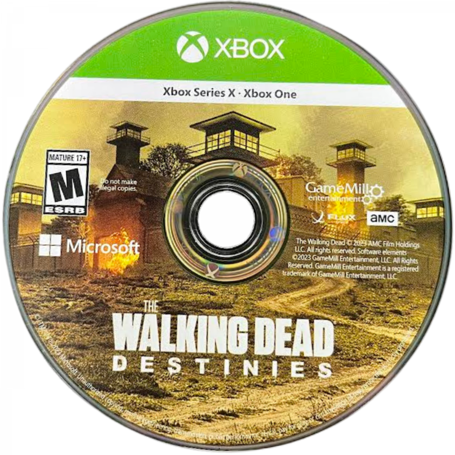 The Walking Dead Destinies Xbox Series X action adventure game with choice-driven narrative and zombie survival disc art
