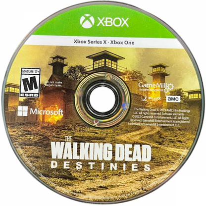 The Walking Dead Destinies Xbox Series X action adventure game with choice-driven narrative and zombie survival disc art