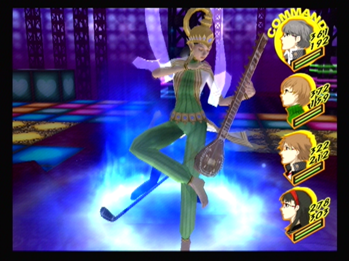 Shin Megami Tensei: Persona 4 [Includes Bonus Disc] – PlayStation 2 (PS2) video game gameplay, Japanese role-playing game (JRPG).