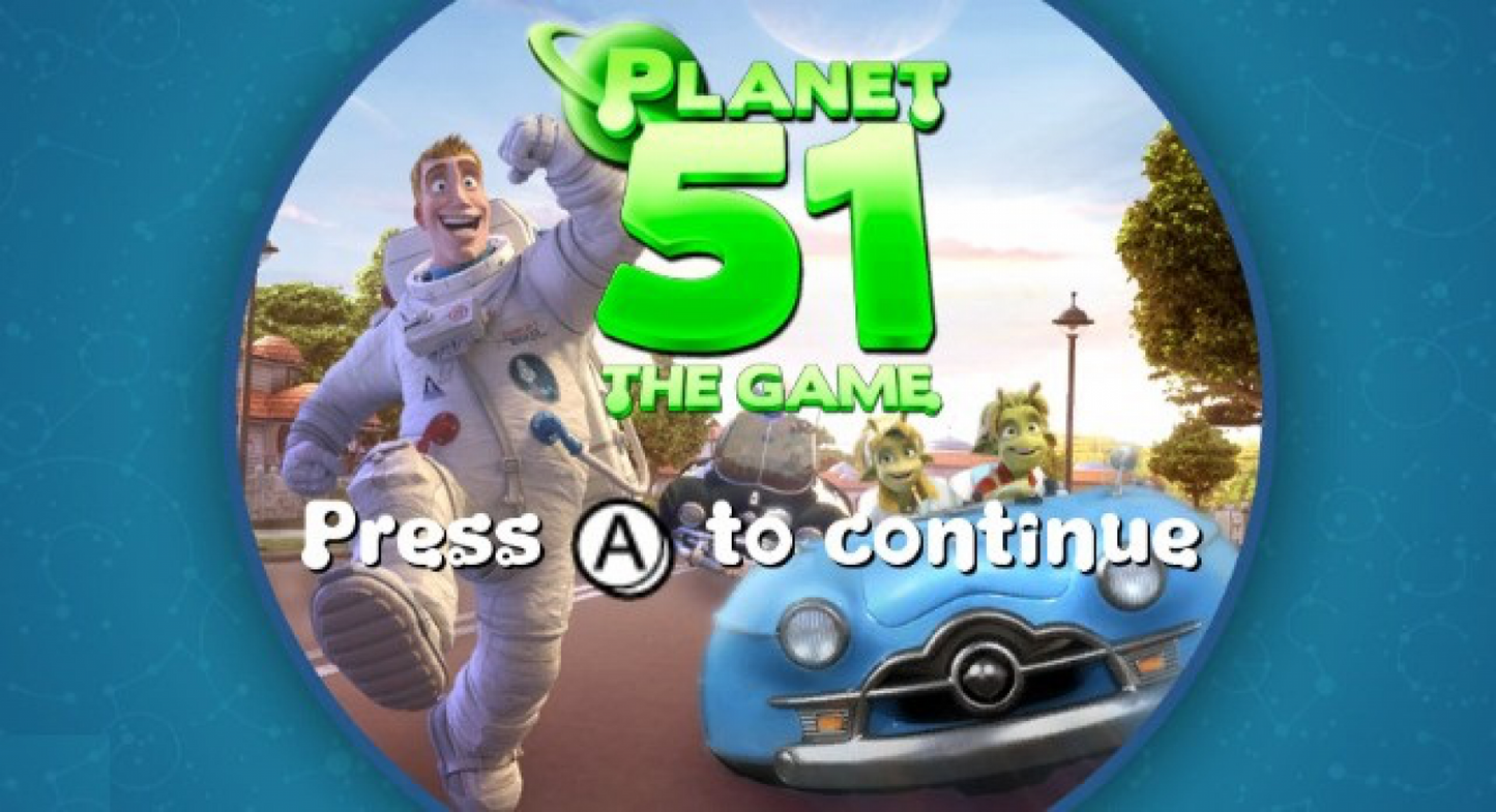 Planet 51: The Game – Nintendo Wii (Wii) action-adventure open-world family video game title screen