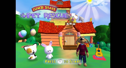 JumpStart: Pet Rescue – Nintendo Wii (Wii) educational adventure mini-game video game title screen