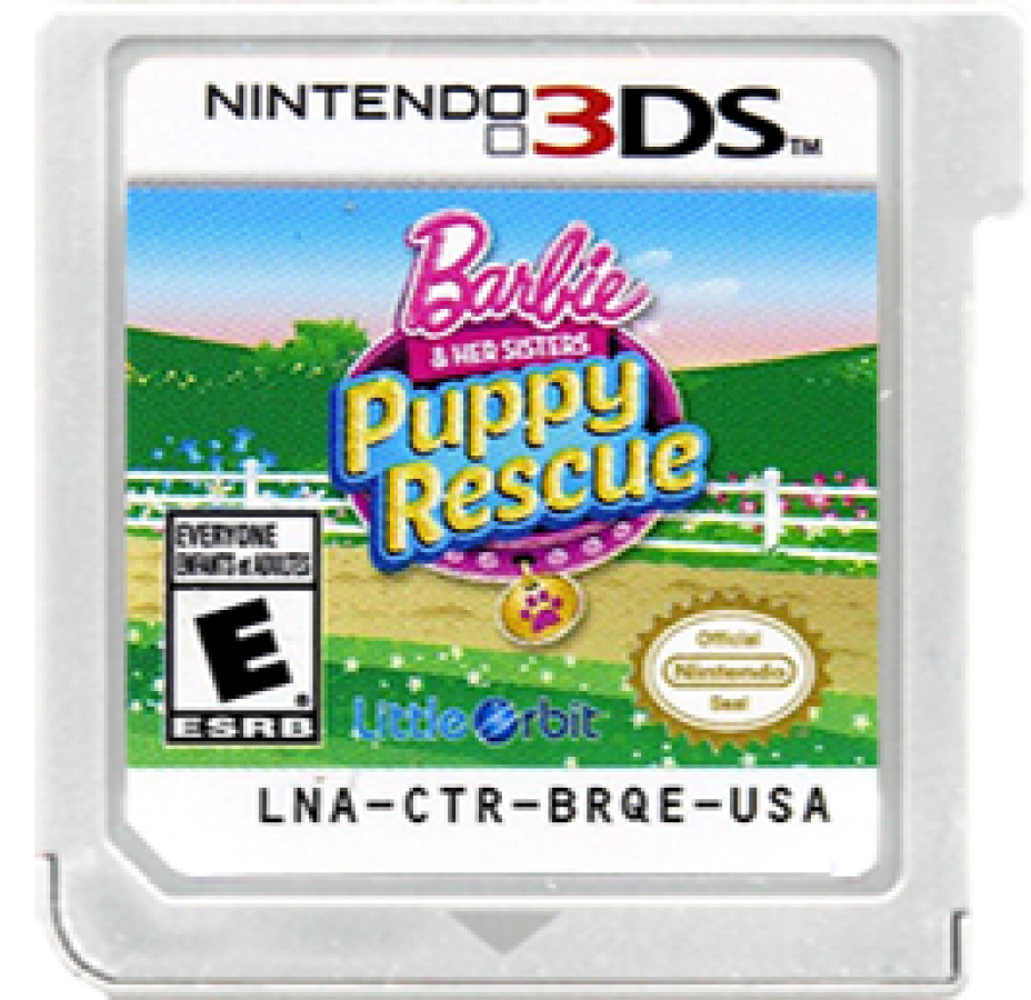 Barbie and Her Sisters: Puppy Rescue cartridge for Nintendo 3DS (3DS) adventure simulation video game