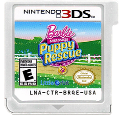 Barbie and Her Sisters: Puppy Rescue cartridge for Nintendo 3DS (3DS) adventure simulation video game