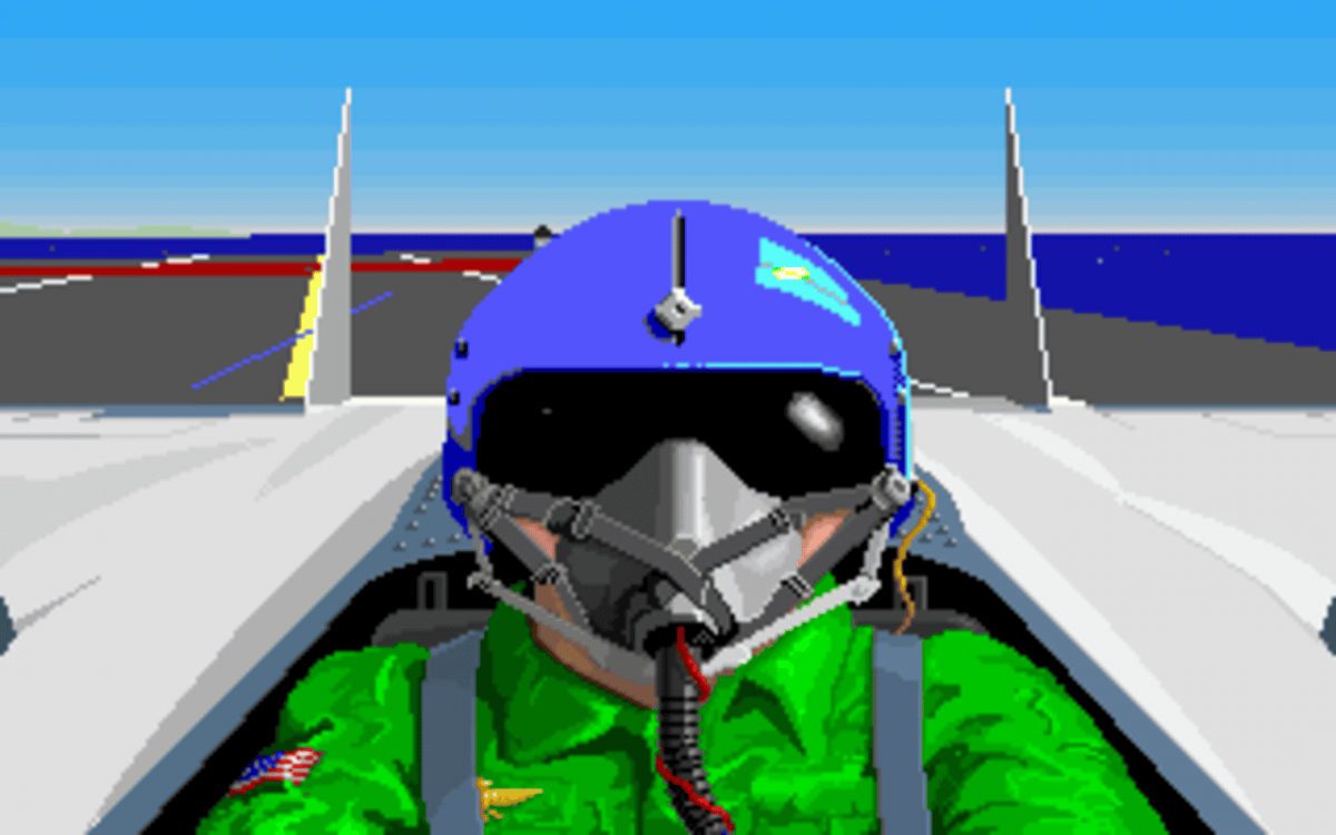 F 15 Strike Eagle II Sega Genesis video game featuring realistic jet fighter simulation gameplay tactical air combat missions military aviation action and classic 16 bit Sega console flight simulator title gameplay
