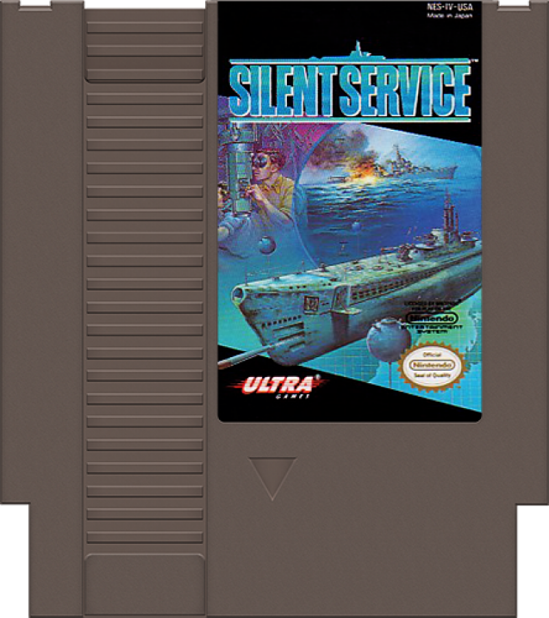Silent Service cartridge for Nintendo Entertainment System (NES) retro video game