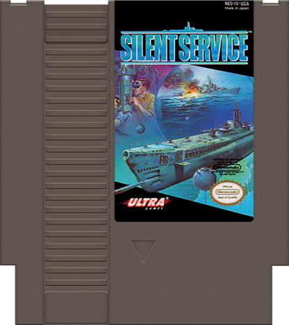 Silent Service cartridge for Nintendo Entertainment System (NES) retro video game
