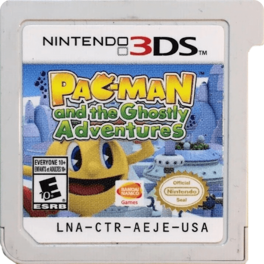 Pac-Man and the Ghostly Adventures cartridge for Nintendo 3DS (3DS) action platformer video game