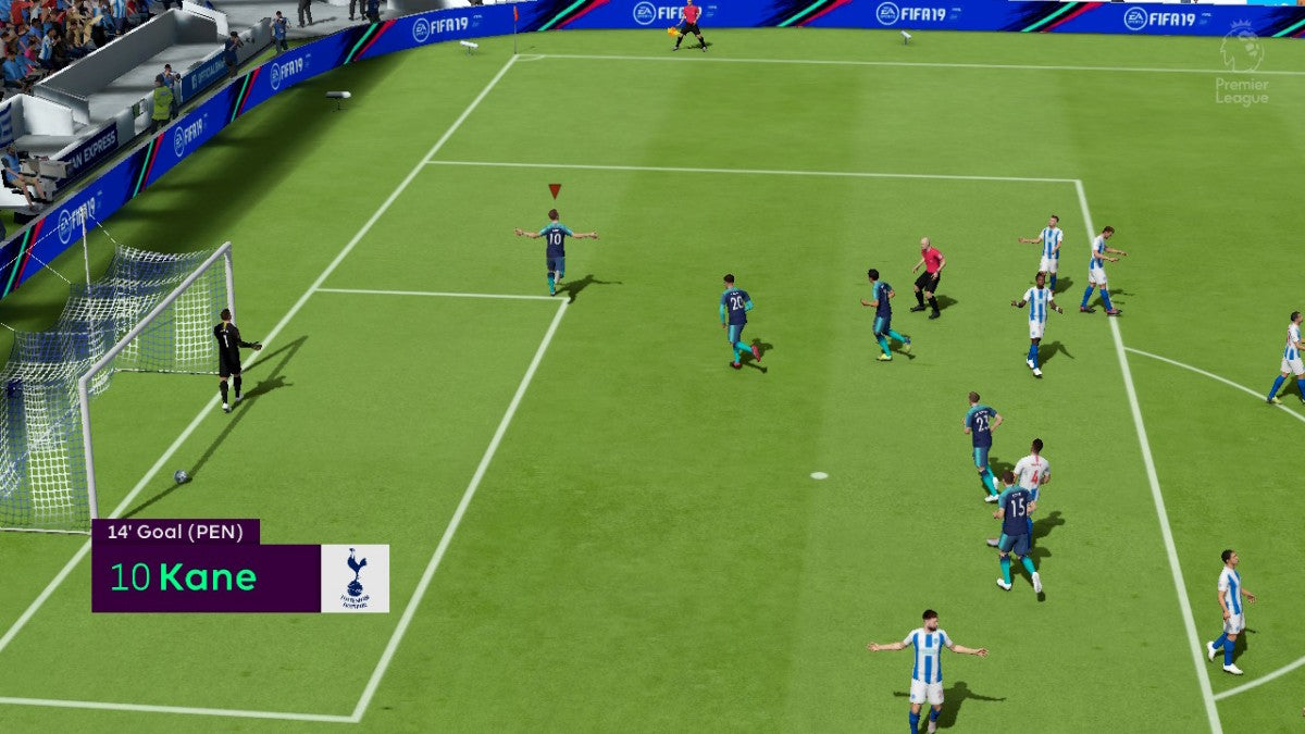 FIFA 19 Nintendo Switch video game, soccer sports simulation, realistic gameplay, multiplayer modes, console title gameplay screenshot