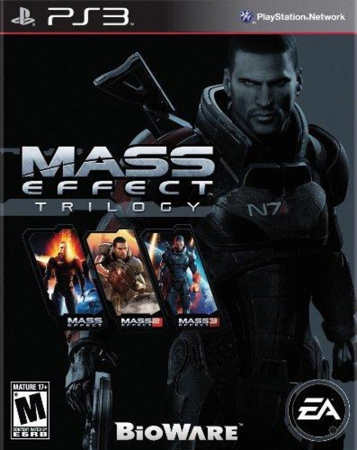 Mass Effect Trilogy retro PlayStation 3 video game Mass Effect sci fi action RPG space exploration cinematic storytelling squad combat console title PlayStation 3 release cover art
