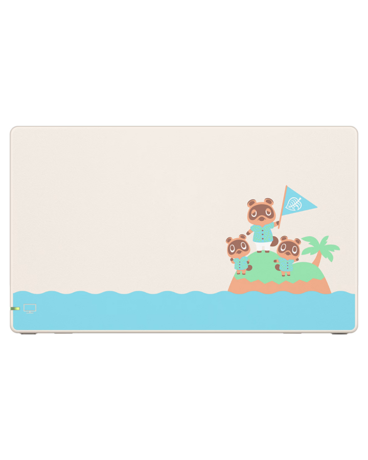Animal Crossing edition Nintendo Switch dock featuring themed artwork inspired by Animal Crossing New Horizons and compatible with standard Nintendo Switch consoles