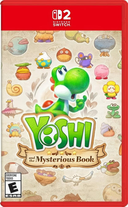 Yoshi and the Mysterious Book Nintendo Switch 2 for platforming adventure video game fans featuring Yoshi gameplay colorful worlds creative level designs platforming challenges collectibles puzzle solving charming characters and classic Nintendo action collectible gaming appeal front cover art