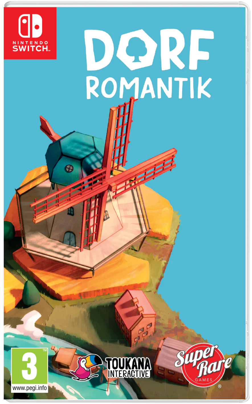 Dorfromantik [PAL Import] Super Rare Games #109 Nintendo Switch peaceful tile-based puzzle strategy game building villages and landscapes high score challenges cover art