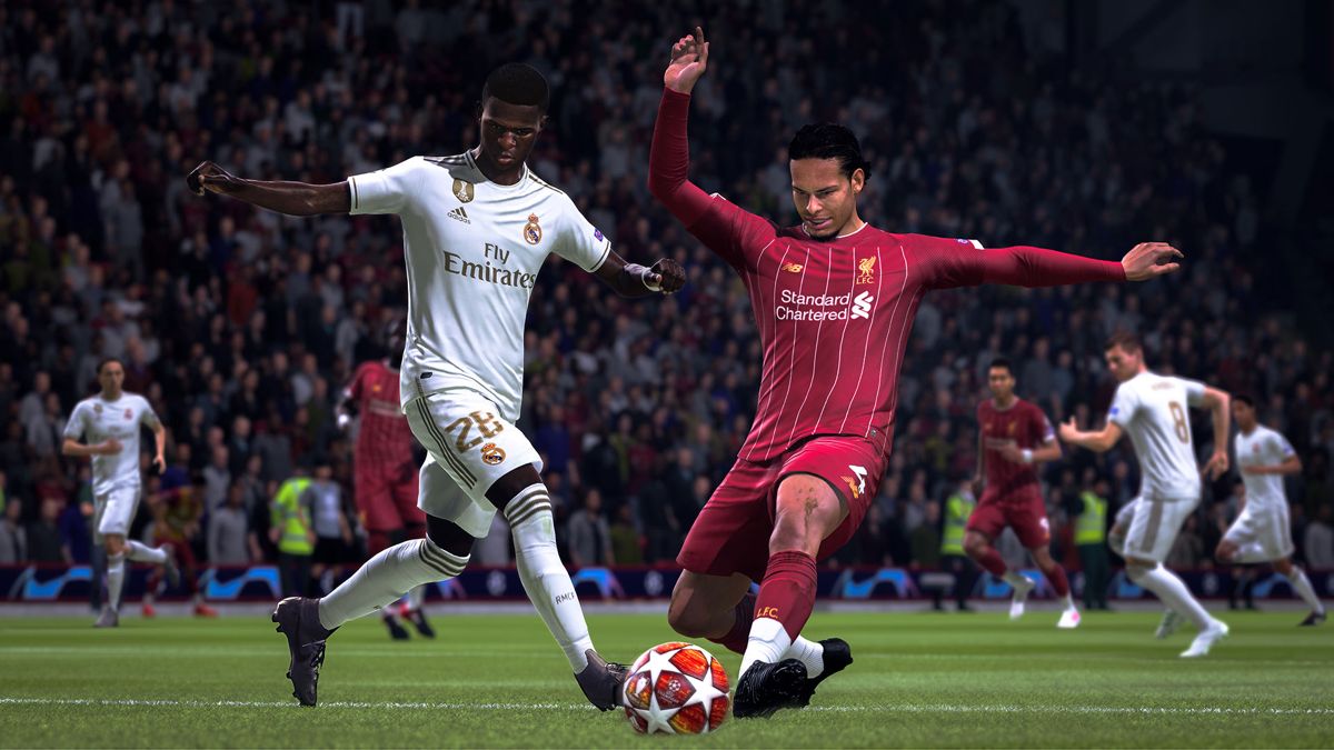 FIFA 20 retro PlayStation 4 video game featuring realistic football gameplay, online multiplayer matches, Ultimate Team competition and classic PS4 entertainment - gameplay
