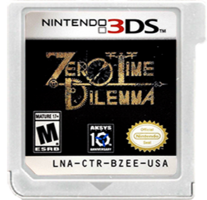 Zero Time Dilemma cartridge for Nintendo 3DS (3DS) video game