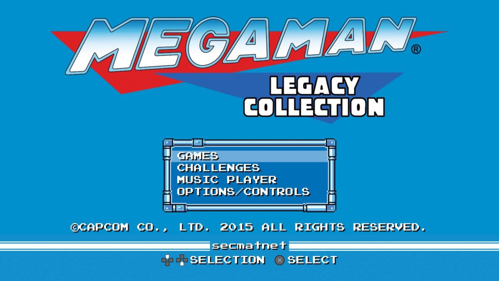 Mega Man Legacy Collection – PlayStation 4 (PS4) video game title page, action platformer game