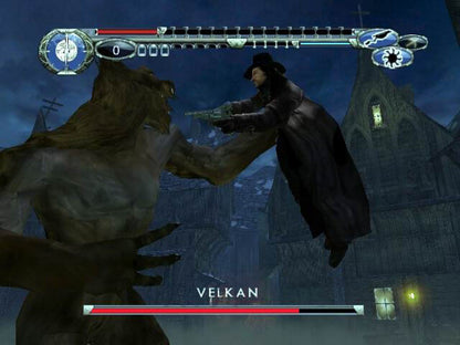 Van Helsing for PlayStation 2 action adventure hack and slash game based on the Universal monster film featuring Dracula werewolves gothic horror combat campaign mode gameplay 