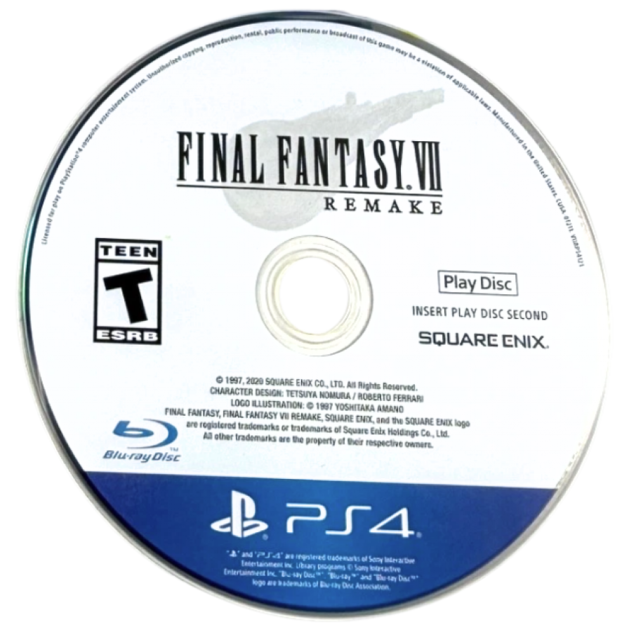 Final Fantasy VII Remake – PlayStation 4 (PS4) video game play disc, JRPG by Square Enix