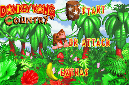 Donkey Kong Country Game Boy Advance GBA for platforming adventure video game fans featuring Donkey Kong and Diddy Kong side scrolling action jungle environments challenging levels barrel blasting mine cart rides enemy battles collectibles and classic Nintendo gameplay collectible gaming appeal gameplay