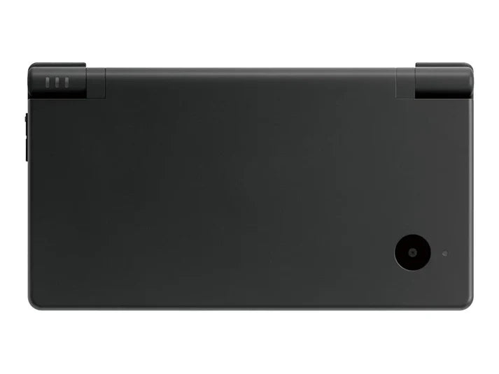 Nintendo DSi System In Black featuring Dual Camera System with touchscreen controls top view