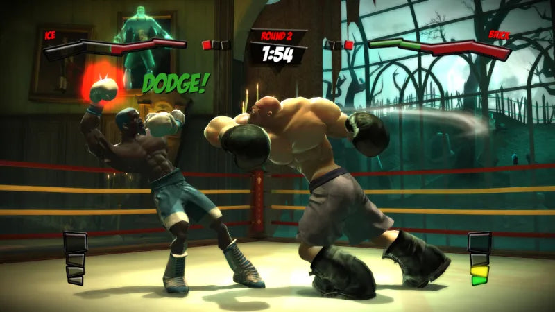 FaceBreaker Xbox 360 for sports fighting video game fans featuring over the top arcade boxing gameplay colorful cartoon style characters powerful knockout punches fast paced multiplayer matches unique special moves humorous action and competitive brawling collectible gaming appeal gameplay