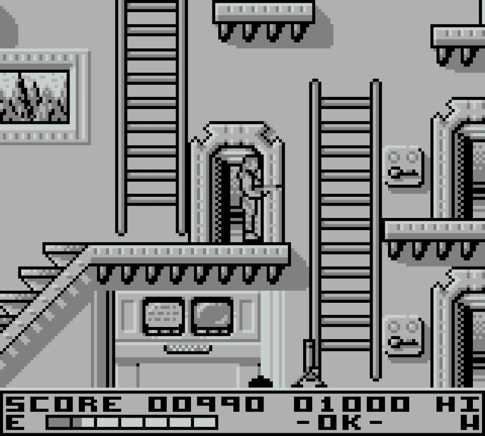 Terminator 2 Judgment Day Game Boy for retro video game enthusiasts featuring action shooter gameplay futuristic war against machines side scrolling combat missions sci fi adventure elements challenging enemy encounters based on the iconic Terminator franchise and collectible gaming appeal gameplay 