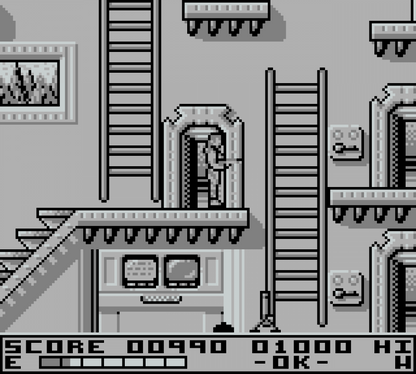 Terminator 2 Judgment Day Game Boy for retro video game enthusiasts featuring action shooter gameplay futuristic war against machines side scrolling combat missions sci fi adventure elements challenging enemy encounters based on the iconic Terminator franchise and collectible gaming appeal gameplay 