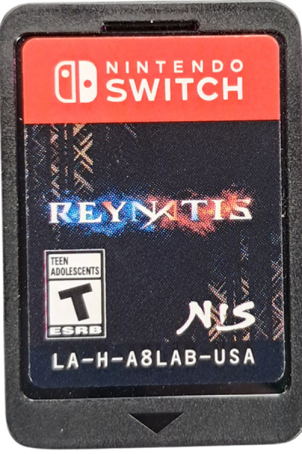 REYNATIS Nintendo Switch inspired design featuring urban fantasy action role playing adventure aesthetic modern magical warfare powerful spellcasting abilities stylish anime inspired characters immersive city exploration cinematic combat and story driven gameplay presentation cartridge