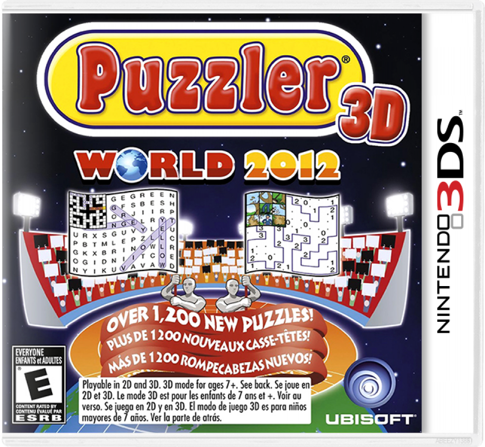 Puzzler World 2012 3D cover art for Nintendo 3DS 3DS video game