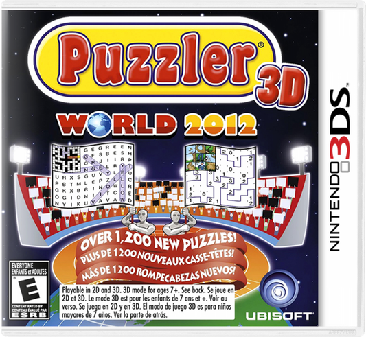 Puzzler World 2012 3D cover art for Nintendo 3DS 3DS video game