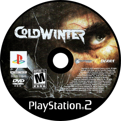 Cold Winter PS2 PlayStation 2 first person shooter game disc