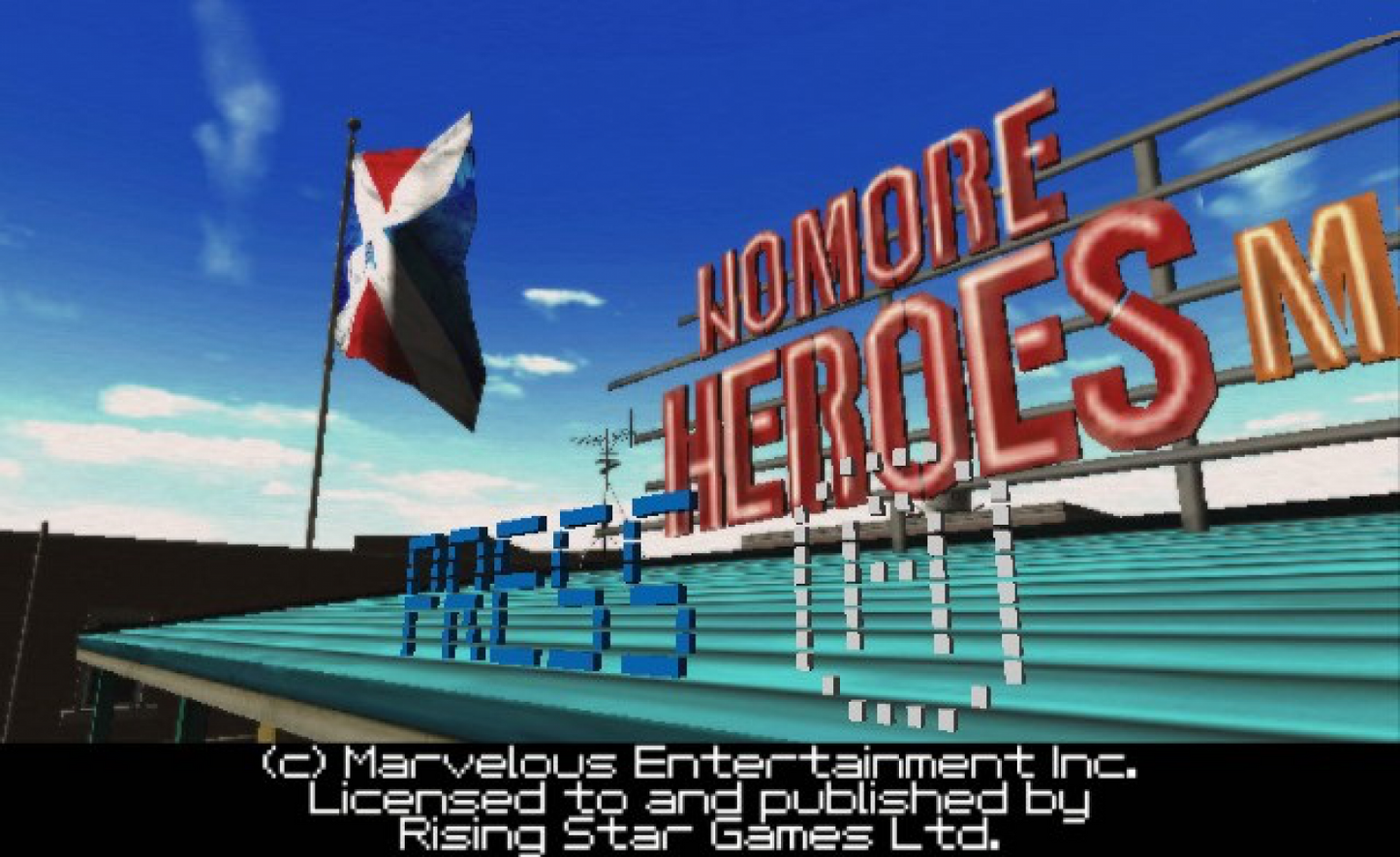 No More Heroes – Nintendo Wii (Wii) action-adventure hack and slash video game start screen