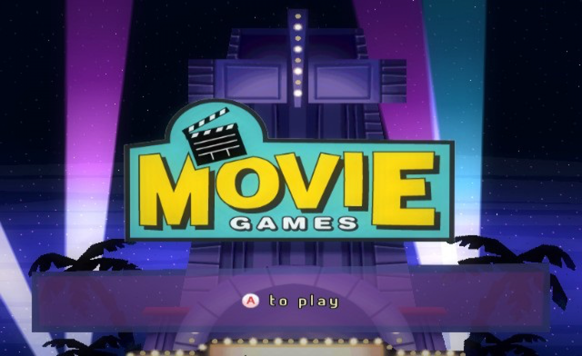 Movie Games – Nintendo Wii (Wii) party mini-game movie trivia simulation video game title screen
