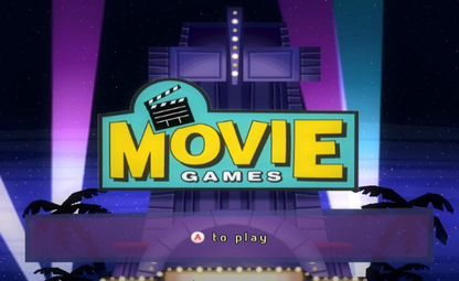 Movie Games – Nintendo Wii (Wii) party mini-game movie trivia simulation video game title screen