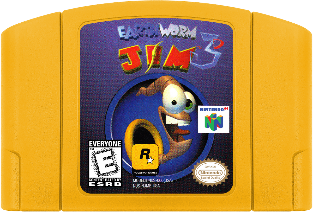 Earthworm Jim 3D cartridge for Nintendo 64 (N64) video game