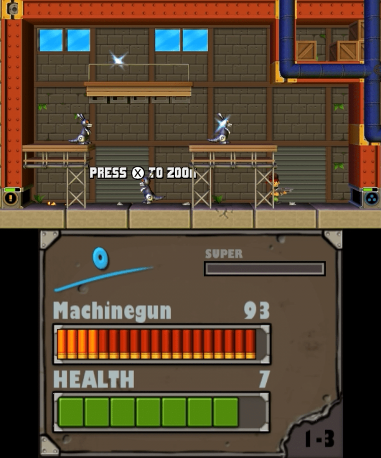 Alien Chaos gameplay for Nintendo 3DS (3DS) shoot 'em up action video game