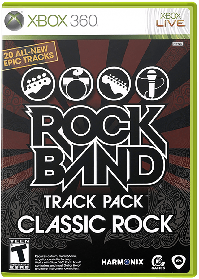 Rock Band Track Pack: Classic Rock cover art for Xbox 360 (X360) music rhythm expansion video game