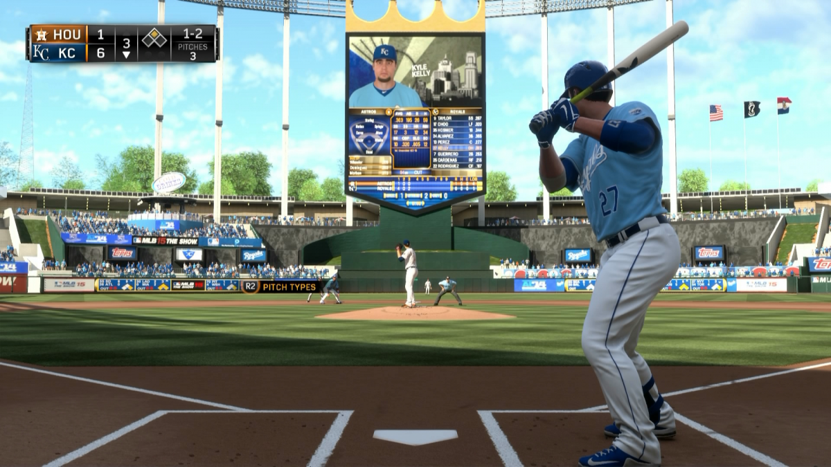 MLB 15: The Show for PlayStation 4 (PS4) at Gamers INC, featuring authentic Major League Baseball gameplay with improved controls, enhanced presentation, and deep modes like Road to the Show and Franchise to build your career and lead your team to a World Series championship gameplay screenshot
