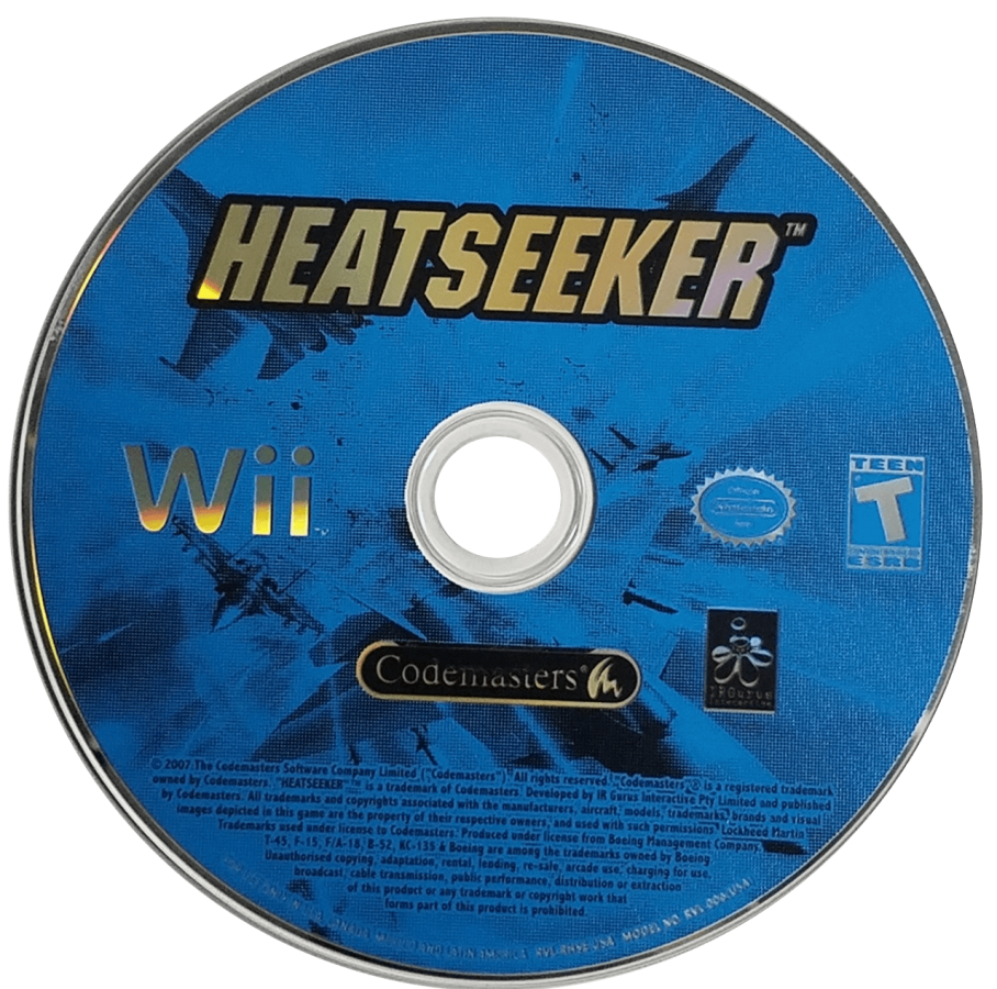 Heatseeker Nintendo Wii for flight combat video game fans featuring modern jet fighter missions fast paced aerial dogfights realistic military aircraft explosive air to air combat cinematic campaign motion controls arcade style flying action collectible gaming appeal disc
