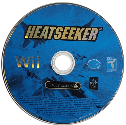 Heatseeker Nintendo Wii for flight combat video game fans featuring modern jet fighter missions fast paced aerial dogfights realistic military aircraft explosive air to air combat cinematic campaign motion controls arcade style flying action collectible gaming appeal disc