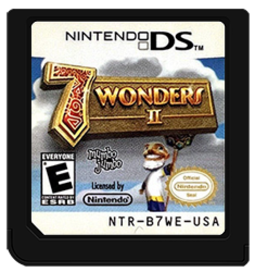 7 Wonders II cartridge art for the Nintendo (DS) video game