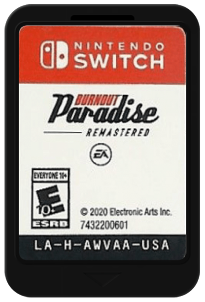 Burnout Paradise Remastered cartridge for Nintendo Switch (NS) video game